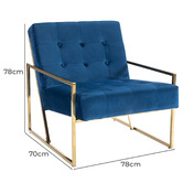 Southern Stylers Darnell Velvet Armchair