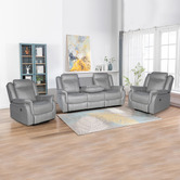 Southern Stylers Aria 5 Seater Faux Leather Recliner Sofa &amp; Armchair Set