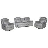 Southern Stylers Aria 5 Seater Faux Leather Recliner Sofa &amp; Armchair Set