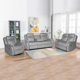 Southern Stylers Aria 6 Seater Faux Leather Recliner Sofa &amp; Armchair Set