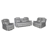 Southern Stylers Aria 6 Seater Faux Leather Recliner Sofa &amp; Armchair Set