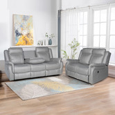 Southern Stylers Aria 5 Seater Faux Leather Recliner Sofa Set