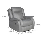 Southern Stylers Aria 5 Seater Faux Leather Recliner Sofa &amp; Armchair Set