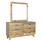 Southern Stylers Piedmont Pine Wood Dressing Table with Mirror