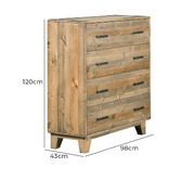 Southern Stylers 5 Piece Piedmont Pine Wood Bedroom Set