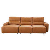 Southern Stylers Lorelai 3 Seater Cowhide Leather Sofa with Chaise