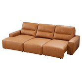 Southern Stylers Lorelai 3 Seater Cowhide Leather Sofa with Chaise