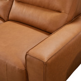 Southern Stylers Lorelai 3 Seater Cowhide Leather Sofa with Chaise