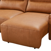 Southern Stylers Lorelai 3 Seater Cowhide Leather Sofa with Chaise