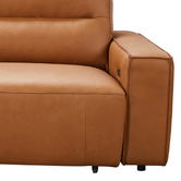 Southern Stylers Lorelai 3 Seater Cowhide Leather Sofa with Chaise