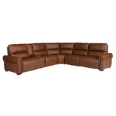 Southern Stylers Krishna 5 Seater Cowhide Leather Recliner Sofa