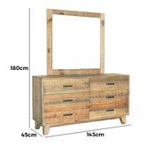Southern Stylers 4 Piece Piedmont Pine Wood Bedroom Set