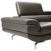 Southern Stylers Grey Vienna 4 Seater Faux Leather Sofa