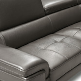 Southern Stylers Grey Vienna 4 Seater Faux Leather Sofa