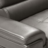 Southern Stylers Grey Vienna 4 Seater Faux Leather Sofa