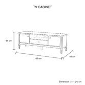 Southern Stylers Sierra Mirrored TV Unit