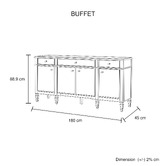 Southern Stylers Sierra Mirrored Buffet