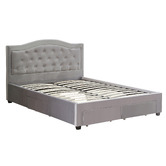 Southern Stylers Daiyu Velvet Queen Bed with Drawers