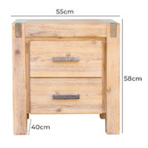 Southern Stylers Belmont Acacia Wood Bedside Table