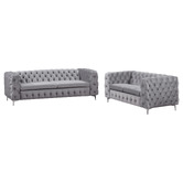 Southern Stylers Eddard 5 Seater Velvet Sofa Set