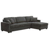 Southern Stylers Sami 3 Seater Upholstered Sofa with Left Chaise
