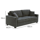 Southern Stylers Quintus 2 Seater Upholstered Sofa