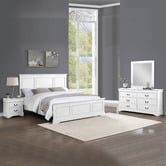Southern Stylers 4 Piece White Calia Bedroom Set