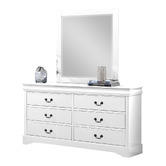 Southern Stylers White Calia 6 Drawer Chest with Mirror