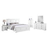 Southern Stylers 5 Piece White Calia Bedroom Set