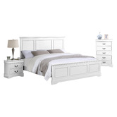 Southern Stylers 4 Piece White Calia II Bedroom Set