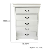 Southern Stylers 5 Piece White Calia Bedroom Set