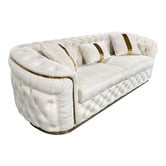 Southern Stylers Raleigh 6 Seater Velvet Sofa &amp; Armchair Set