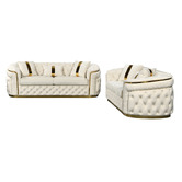 Southern Stylers Raleigh 5 Seater Velvet Sofa Set