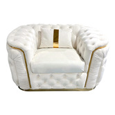 Southern Stylers Raleigh 6 Seater Velvet Sofa &amp; Armchair Set