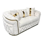 Southern Stylers Raleigh 6 Seater Velvet Sofa &amp; Armchair Set