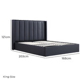 Southern Stylers Axton Faux Leather Gas Lift Bed