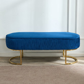 Southern Stylers Simons Velvet Ottoman Bench