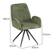 Southern Stylers Patros Corduroy Dining Chairs