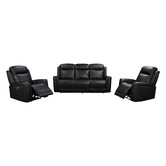Southern Stylers Guerrero 5 Seater Leather Recliner Sofa &amp; Armchair Set