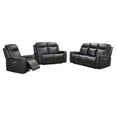 Southern Stylers Guerrero 6 Seater Leather Recliner Sofa &amp; Armchair Set