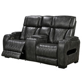 Southern Stylers Frederick 2 Seater LED Faux Leather Recliner Sofa