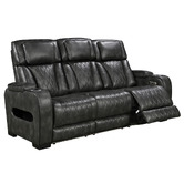Southern Stylers Frederick 3 Seater LED Faux Leather Recliner Sofa