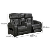 Southern Stylers Frederick 5 Seater Faux Leather Recliner Sofa Set