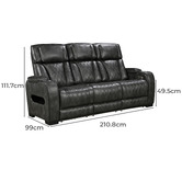 Southern Stylers Frederick 5 Seater Faux Leather Recliner Sofa Set