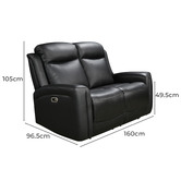 Southern Stylers Guerrero 5 Seater Leather Recliner Sofa Set