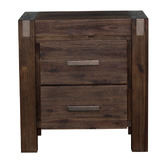 Southern Stylers Belmont Acacia Wood Bedside Table
