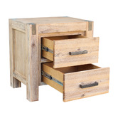 Southern Stylers Belmont Acacia Wood Bedside Table