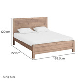 Southern Stylers Belmont Acacia Wood Bed Frame