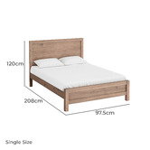 Southern Stylers Belmont Acacia Wood Bed Frame