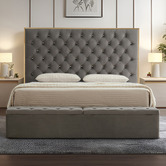 Southern Stylers Blaise Upholstered Bed Frame with Storage